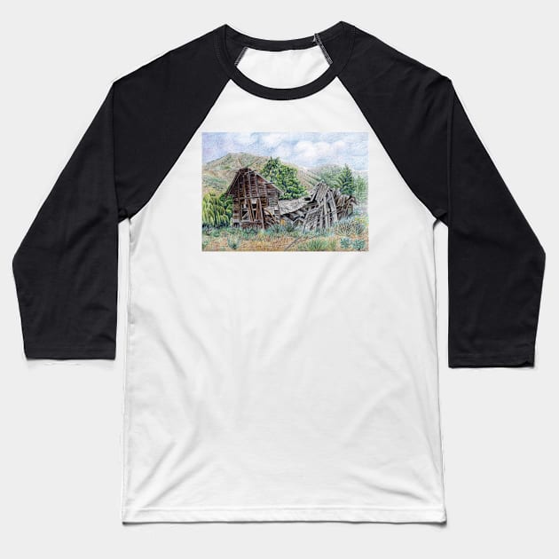 Old House. Baseball T-Shirt by valentina9